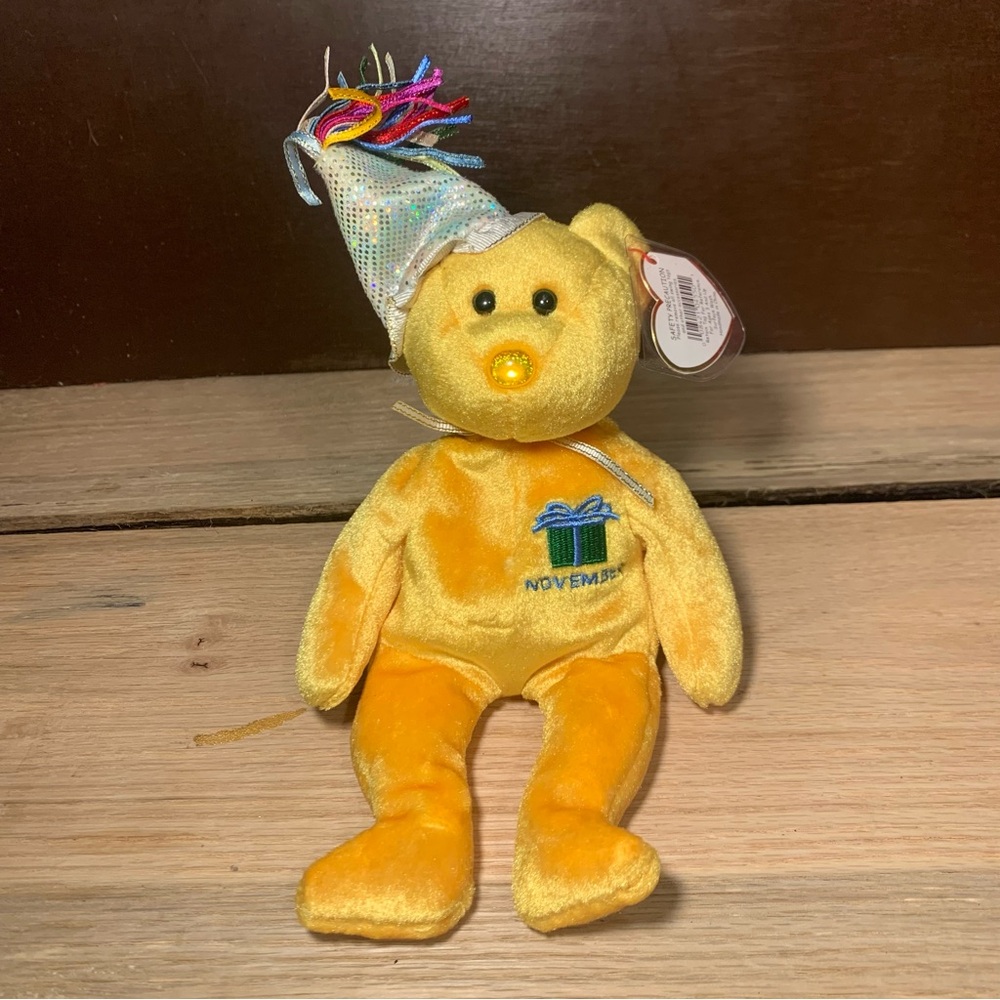 November birthday vintage beanie baby 2002 retired happy birthday celebration